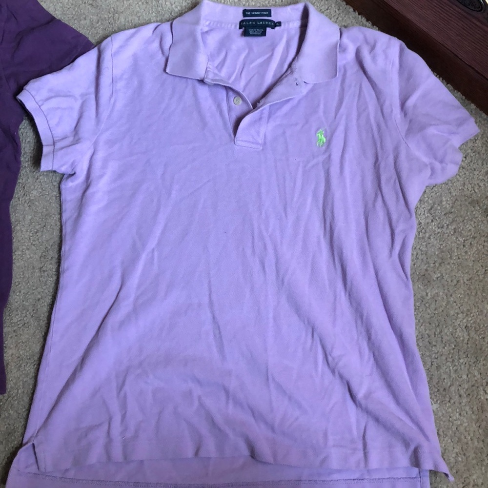 Light purple polo shirt